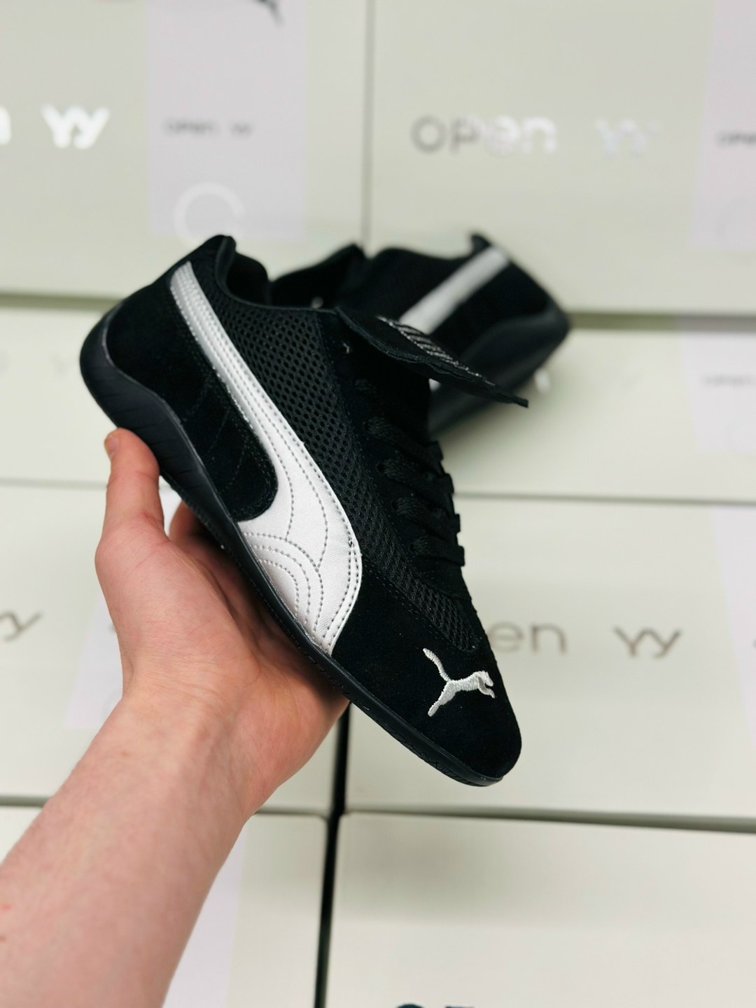 кроссовки puma x open yy speedcat черные,кроссовки puma,кроссовки puma speedcat,кроссовки,кроссовки замша