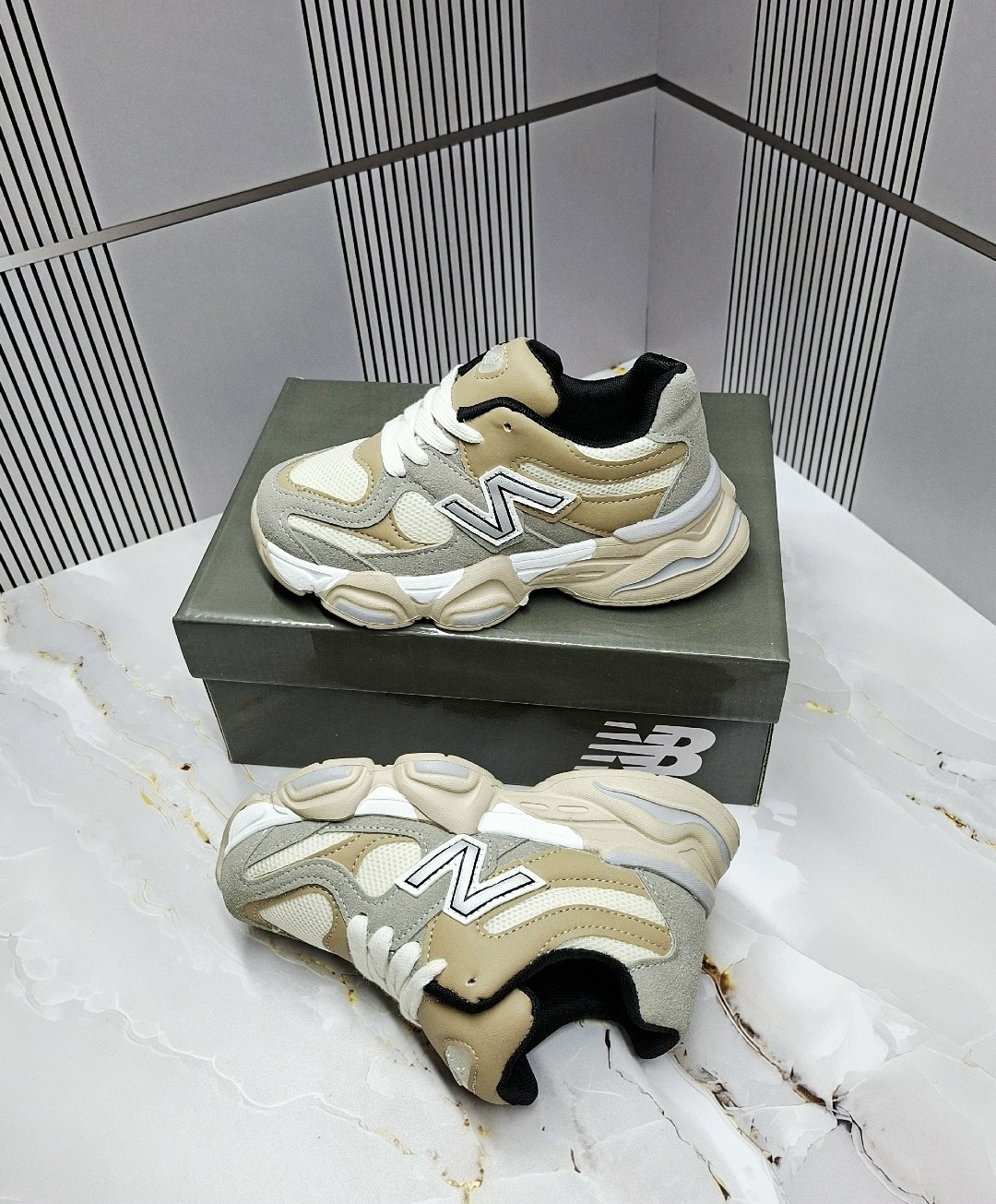 кроссовки new balance 9060,кроссовки new balance,кроссовки женские new balance,кроссовки женские new balance 9060,кроссовки спортивные new balance 9060 mylook цвет молочный, белый, серый