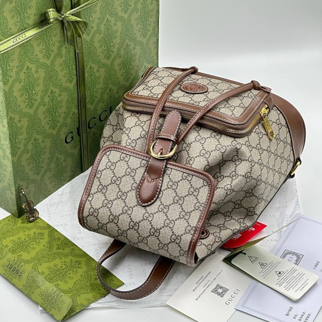 рюкзак gucci,рюкзак gucci a123176 28/26/13 см коричнево-бежевый,рюкзак женский gucci,рюкзак женский гуччи,винтажный кожаный рюкзак gucci
