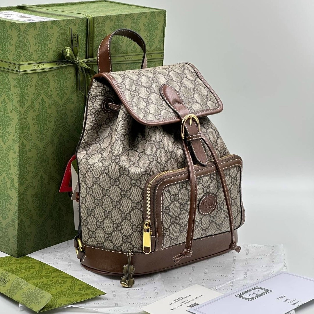 рюкзак gucci,рюкзак gucci a123176 28/26/13 см коричнево-бежевый,рюкзак женский gucci,рюкзак женский гуччи,винтажный кожаный рюкзак gucci
