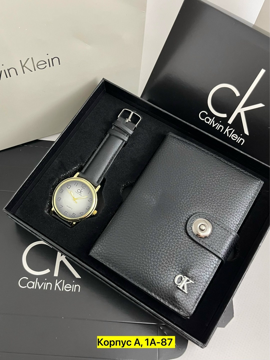портмоне и часы подарочный бокс calvin klein,часы для мужчин,подарочный набор calvin klein,мужские наборы,мужской подарочный набор