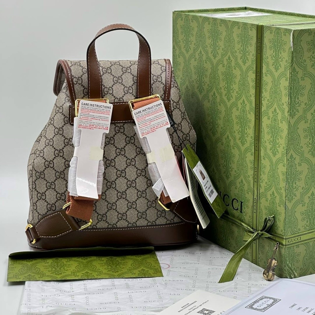 рюкзак gucci,рюкзак gucci a123176 28/26/13 см коричнево-бежевый,рюкзак женский gucci,рюкзак женский гуччи,винтажный кожаный рюкзак gucci