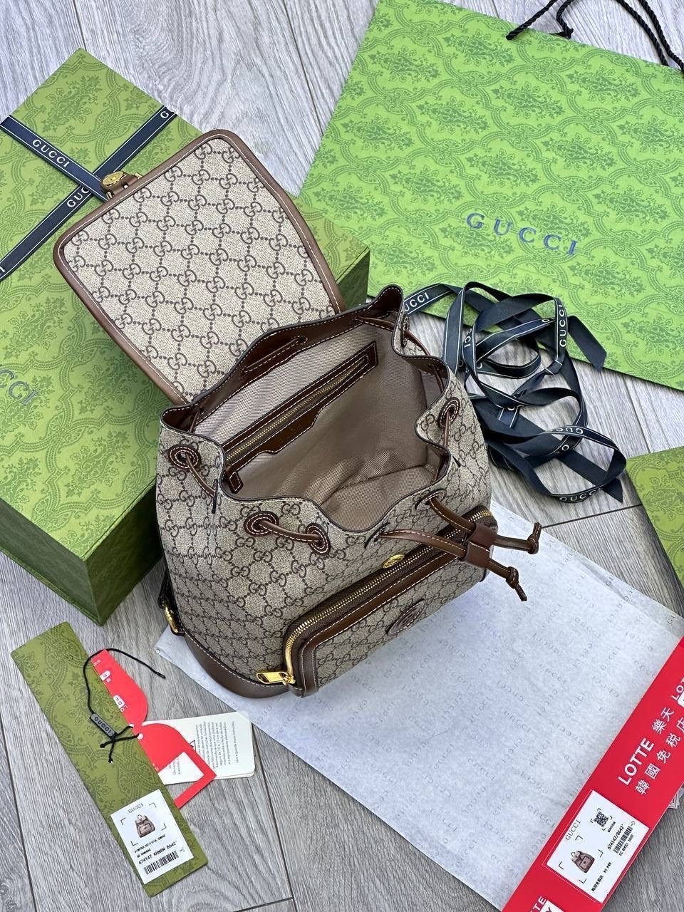 рюкзак gucci,рюкзак gucci a123176 28/26/13 см коричнево-бежевый,рюкзак женский gucci,рюкзак женский гуччи,винтажный кожаный рюкзак gucci