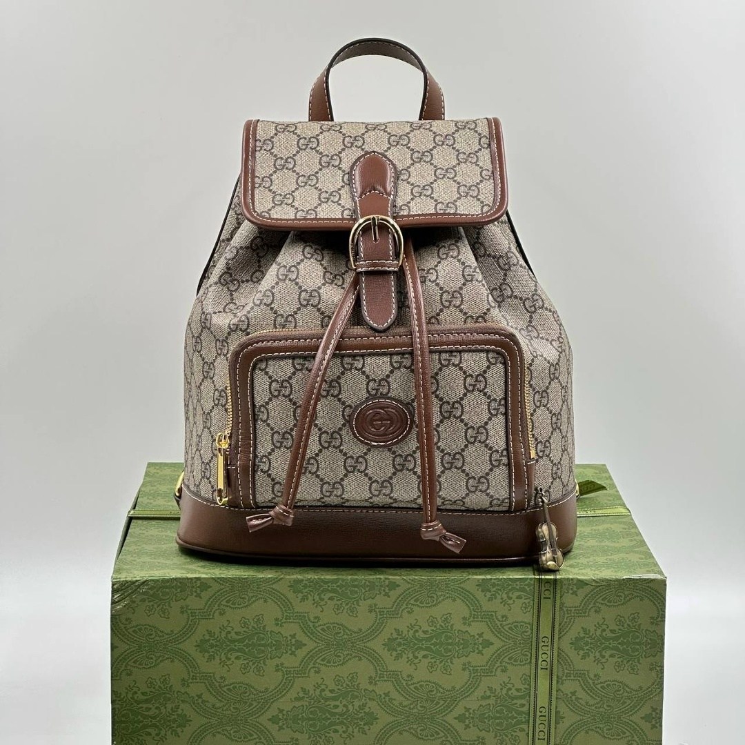 рюкзак gucci,рюкзак gucci a123176 28/26/13 см коричнево-бежевый,рюкзак женский gucci,рюкзак женский гуччи,винтажный кожаный рюкзак gucci