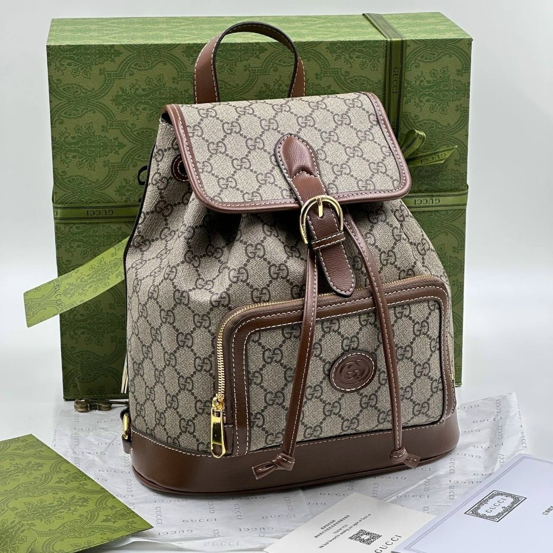 рюкзак gucci,рюкзак gucci a123176 28/26/13 см коричнево-бежевый,рюкзак женский gucci,рюкзак женский гуччи,винтажный кожаный рюкзак gucci