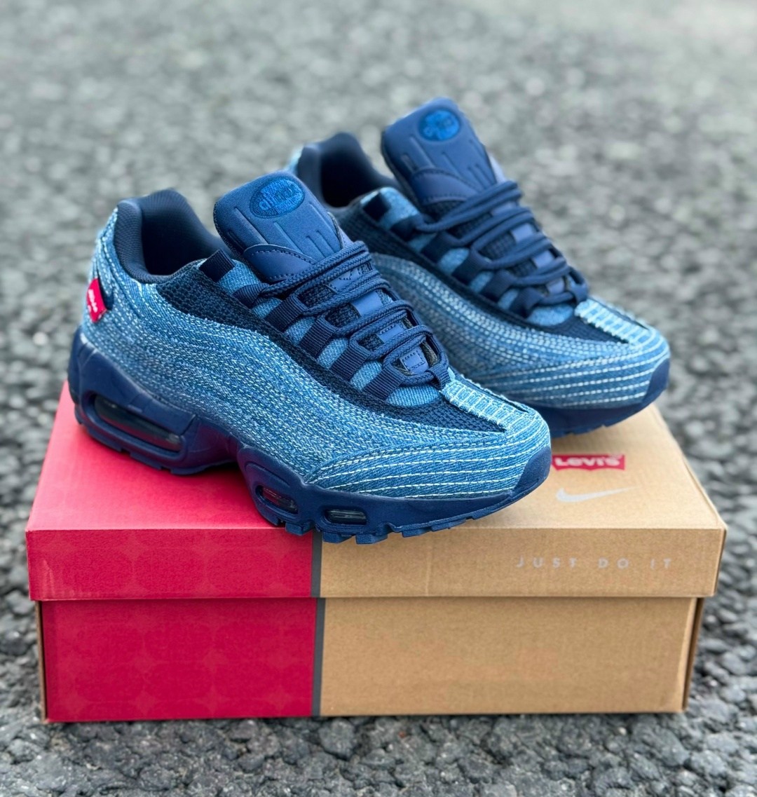 кроссовки nike air max 95,кроссовки,кроссовки nike air max 95 темно-синий,nike air max 95,nike air max 95 levis
