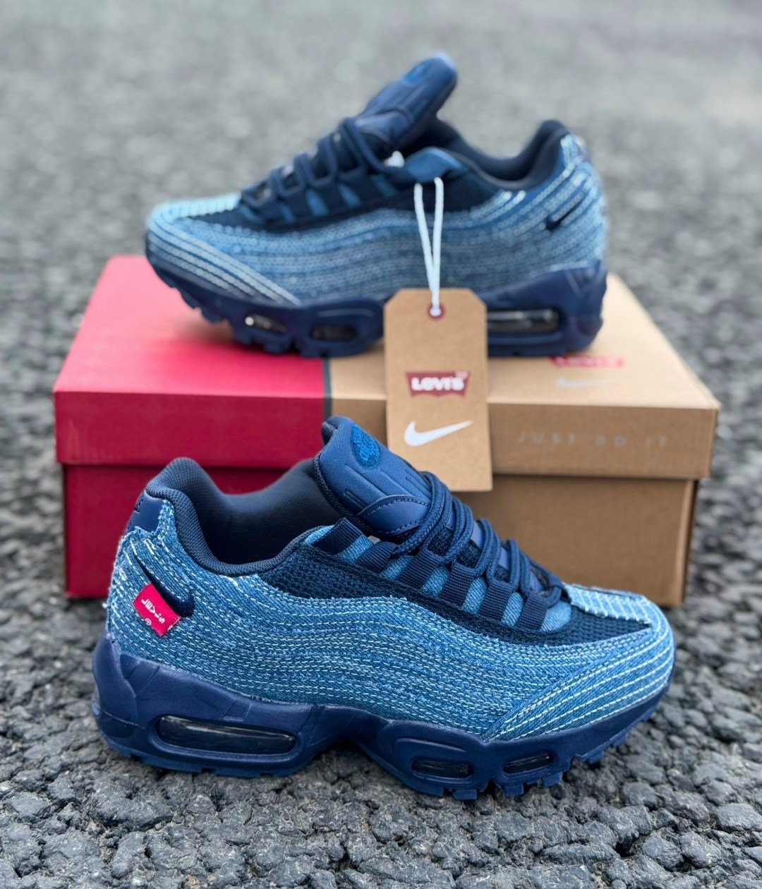 кроссовки nike air max 95,кроссовки,кроссовки nike air max 95 темно-синий,nike air max 95,nike air max 95 levis