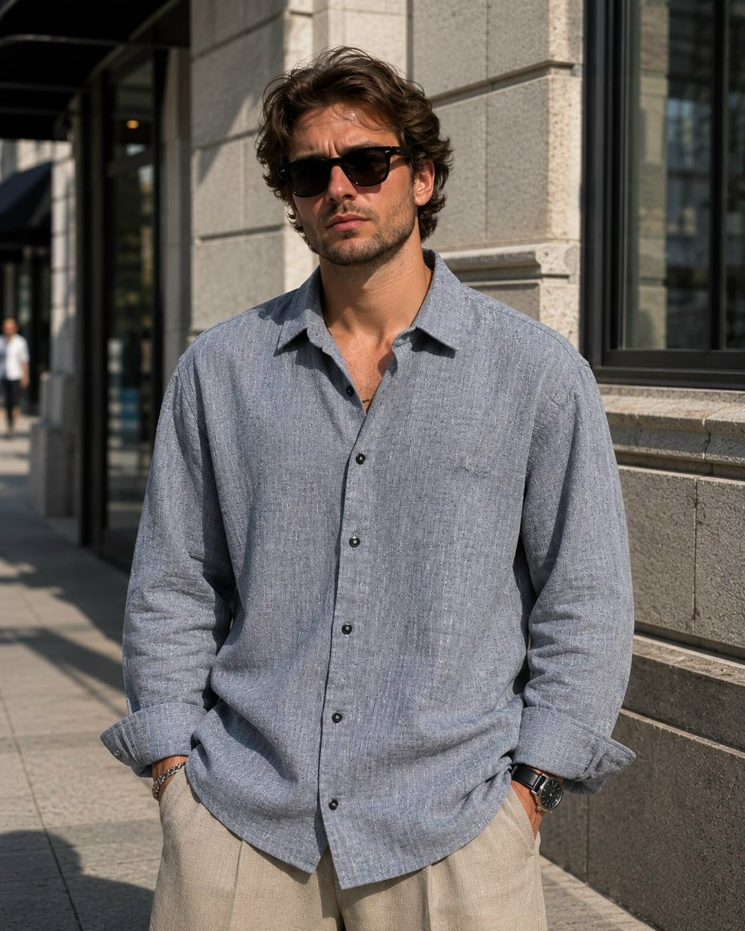 повседневная рубашка,cotton linen plain color casual long sleeve shirt,льняная рубашка мужская,льняная рубашка,рубашка мужская