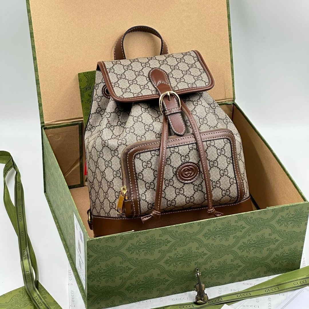 рюкзак gucci,рюкзак gucci a123176 28/26/13 см коричнево-бежевый,рюкзак женский gucci,рюкзак женский гуччи,винтажный кожаный рюкзак gucci