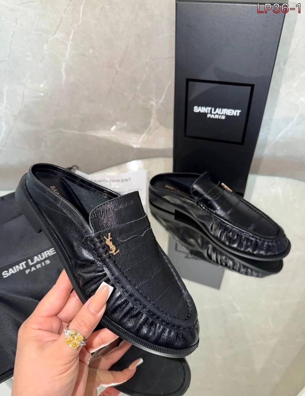 ,обуви,кожаные лоферы,кожаные мюли,лоферы yves saint laurent