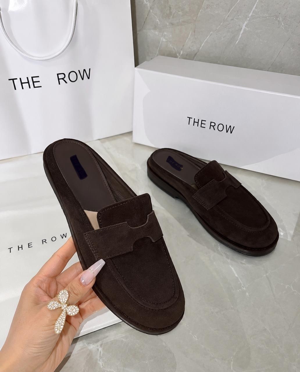 ,замшевые лоферы,женские замшевые коричневые лоферы the row с мехом, женская,женский лоферы