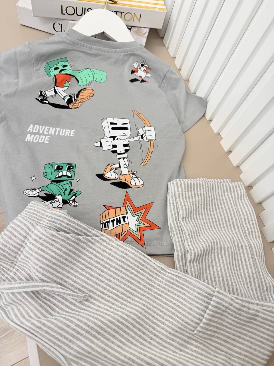 брюки для мальчика,одежда для мальчика,брюки для мальчика crockid,пижама с брюками для мальчика,стильная пижама