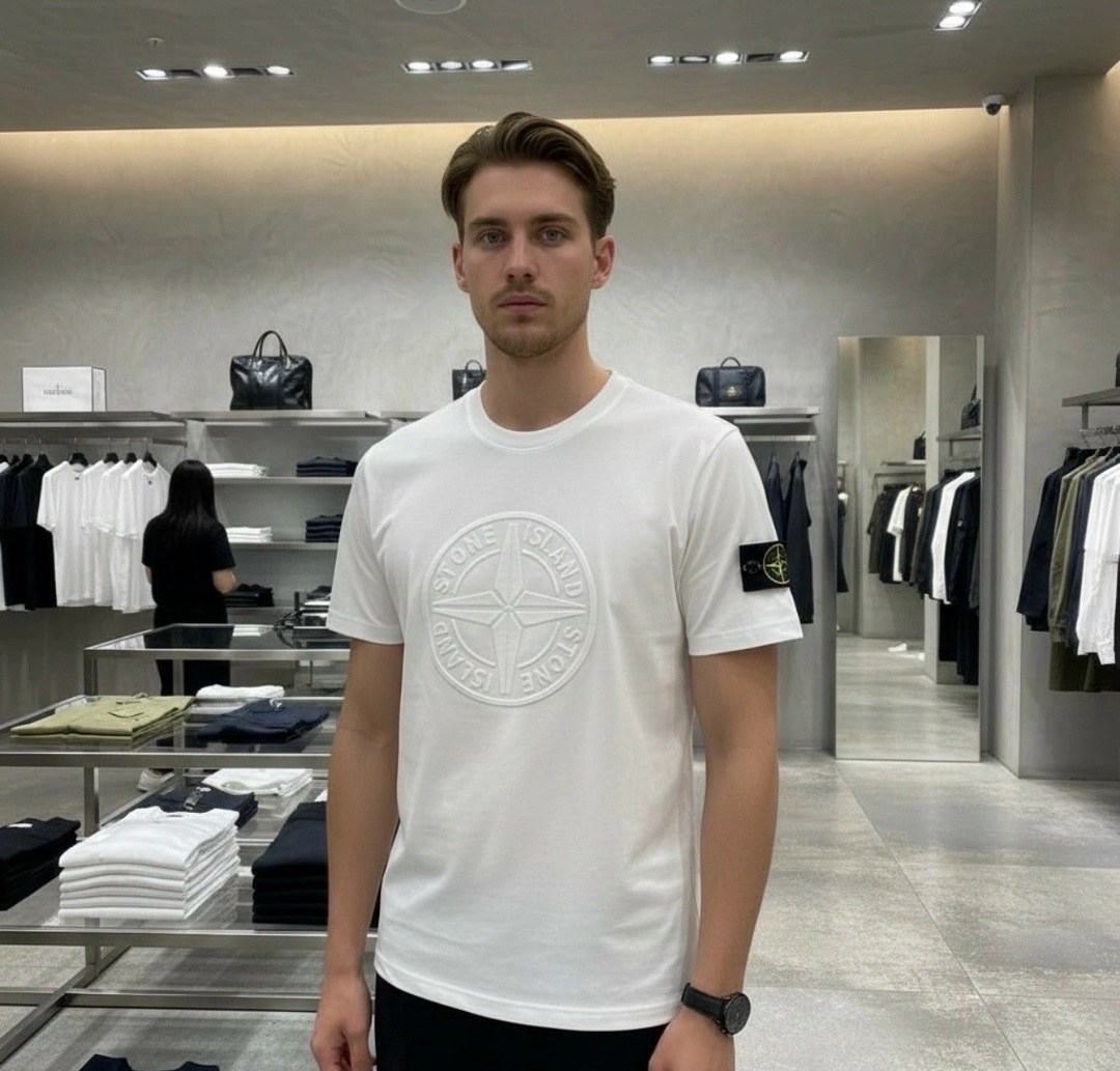 мужские футболки stone island,футболка stone island,футболка stone island 1,стильная футболка stone island,белая футболка stone island