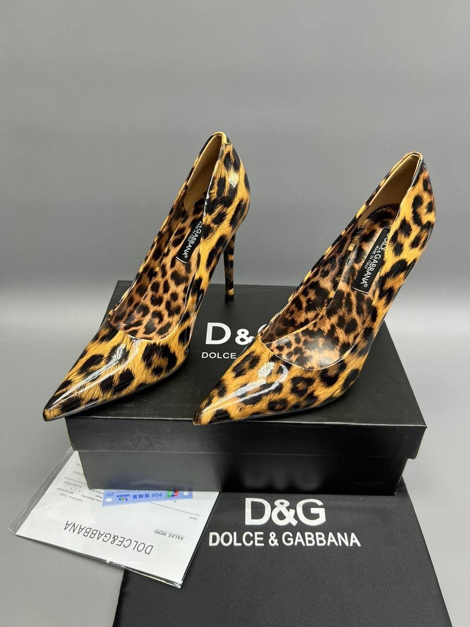 туфли на каблуке 105 мм с леопардовым принтом dolce & gabbana коричневый,туфли dolce & gabbana с леопардовым принтом,туфли леопард дольче габбана,кожаные туфли на шпильке с леопардовым узором dolce&am