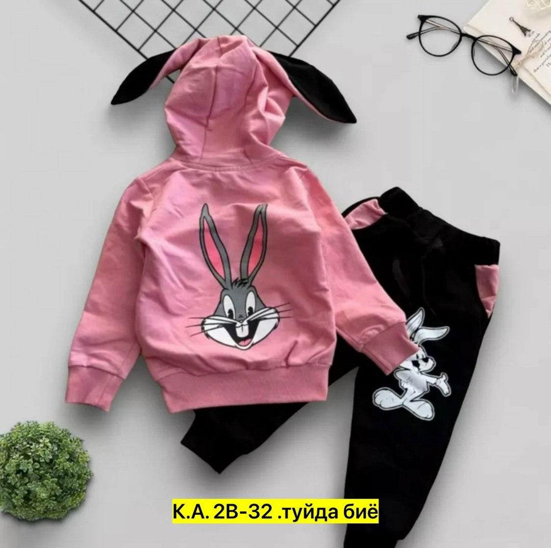 детский костюм трикотажный bugs bunny,костюм трикотажный bugs bunny anisa kids,детский костюм,детский костюм трикотажный bugs bunny q&t kisd 215609262,костюм трикотажный bugs bunny d&h цвет розовый
