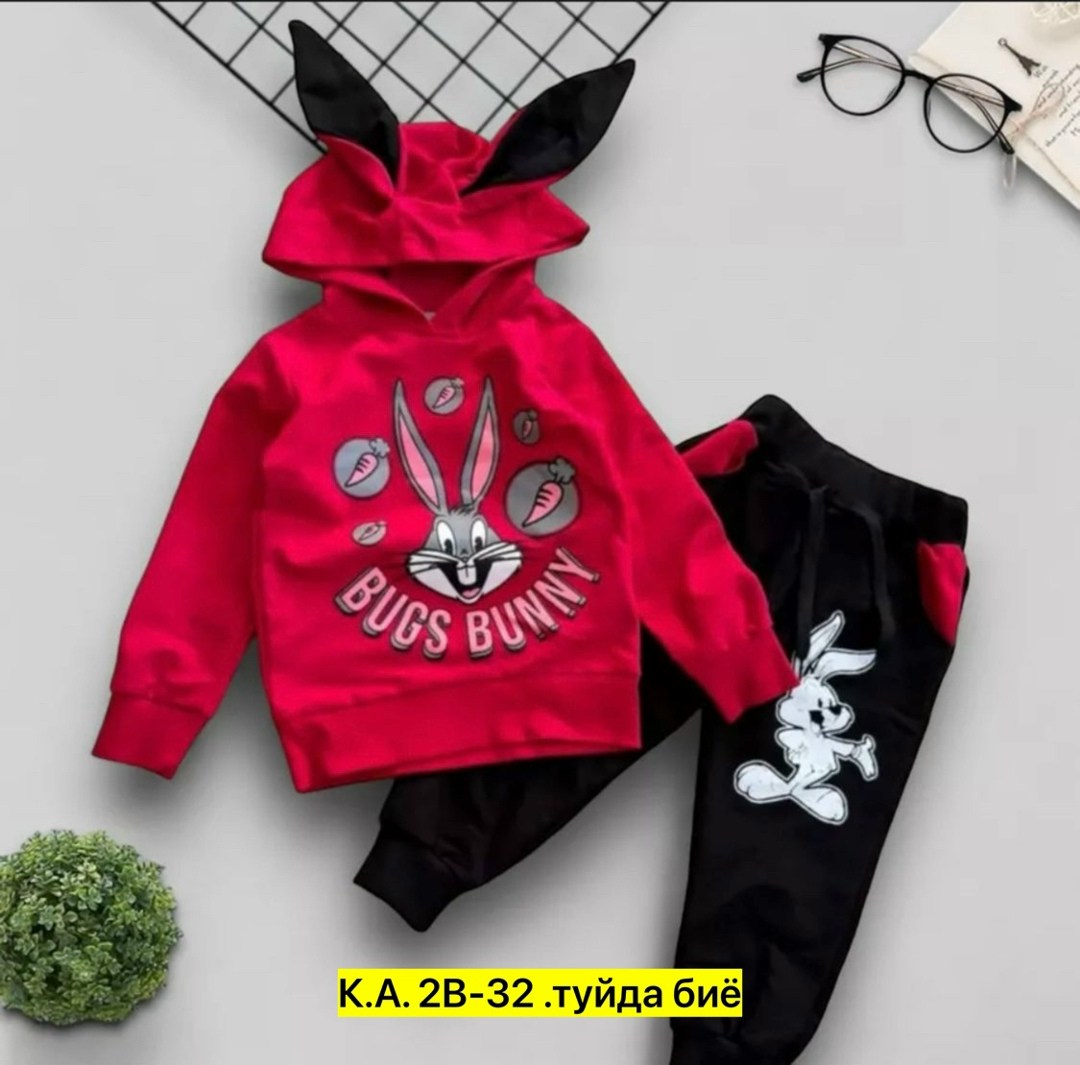 детский костюм трикотажный bugs bunny,костюм трикотажный bugs bunny anisa kids,детский костюм,детский костюм трикотажный bugs bunny q&t kisd 215609262,костюм трикотажный bugs bunny d&h цвет розовый