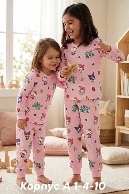 комплект пижама,пижама для девочек,pijama takımı,детская пижама,детская пижама для девочек