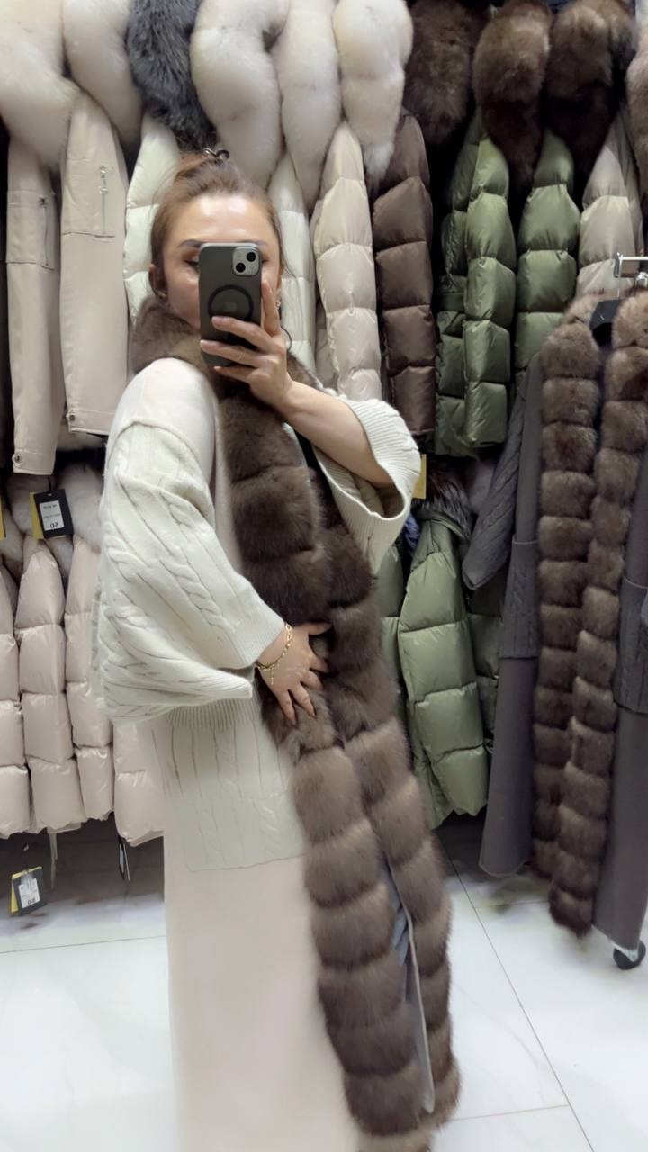 кашемировое пальто с мехом куницы yana kraft brand,кашемировое пальто с мехом куницы,пальто с мехом,кардиган с мехом финского песца yana kraft brand,пальто с мехом куницы