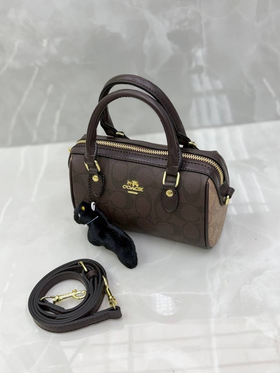 сумка женская coach,coach сумка,coach сумка rowan satchel in signature canvas,сумка coach коричневая,сумка