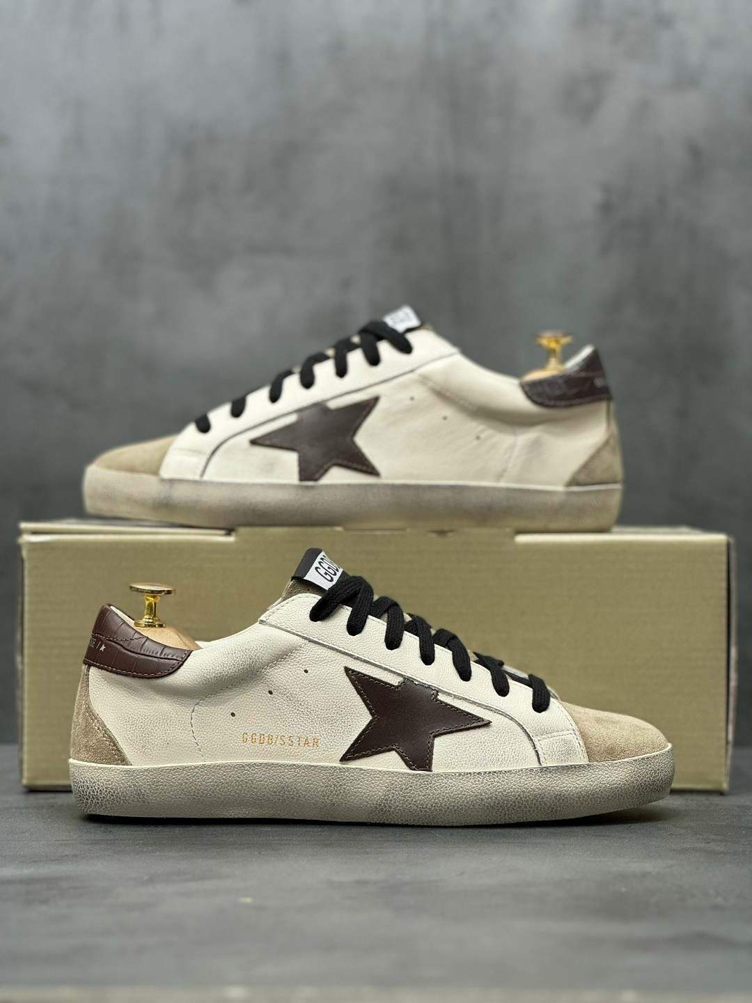 кеды golden goose,golden goose кеды super-star с эффектом потертости коричневый,golden goose super-star,,golden goose