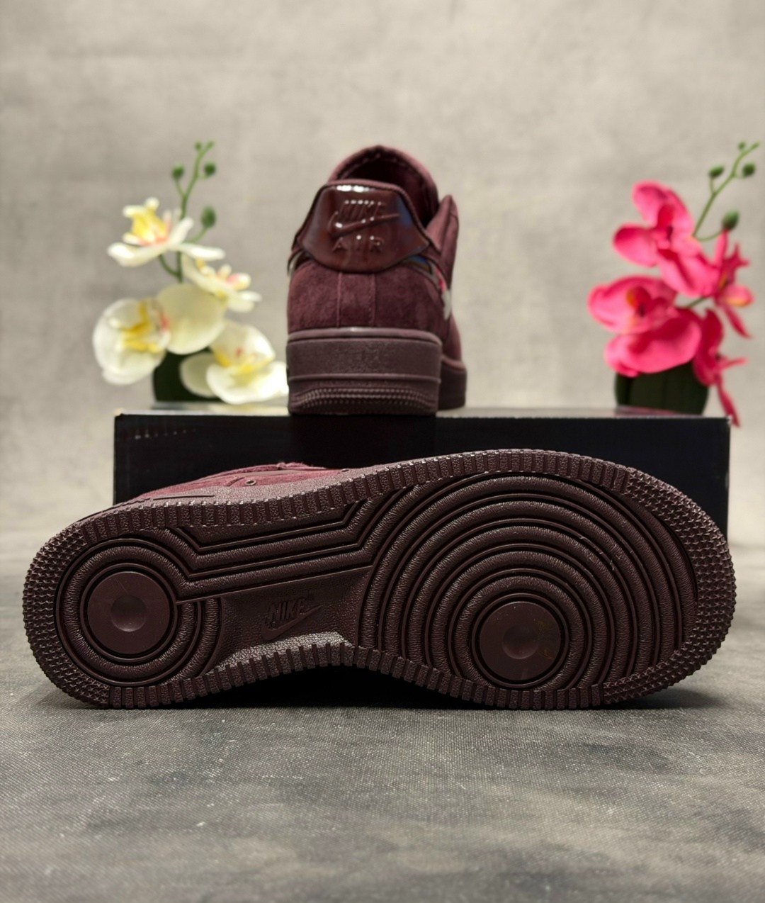 бордовые кроссовки,,nike air force 1 '07,nike air force 1 low,кроссовки nike air force 1