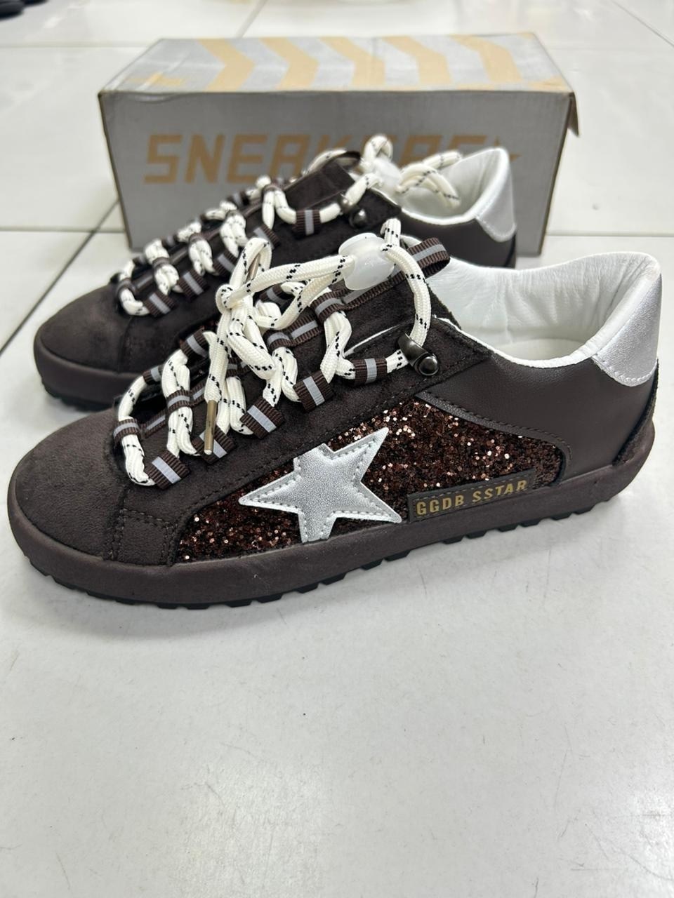 ,кеды golden goose,кроссовки golden goose,кроссовки golden goose super-star glitter sneakers черный,обуви
