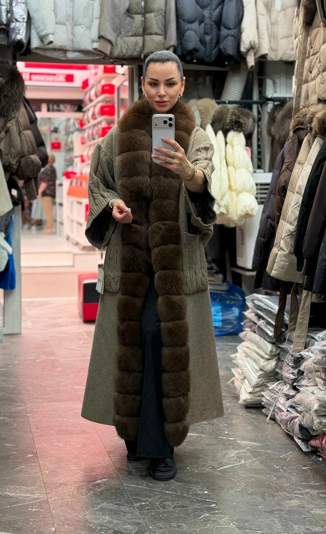 пальто с натуральным мехом соболя northfox,пальто с соболем,пальто с мехом,пальто с мехом соболя,кашемировое пальто с соболем