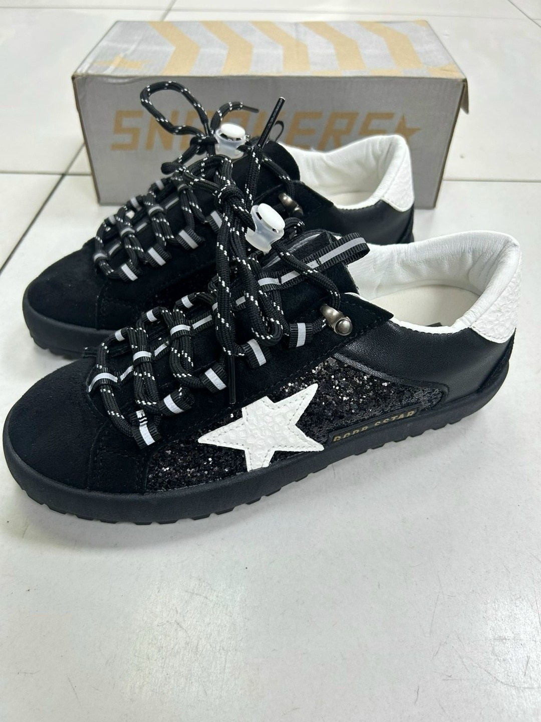 ,кеды golden goose,кроссовки golden goose,кроссовки golden goose super-star glitter sneakers черный,обуви