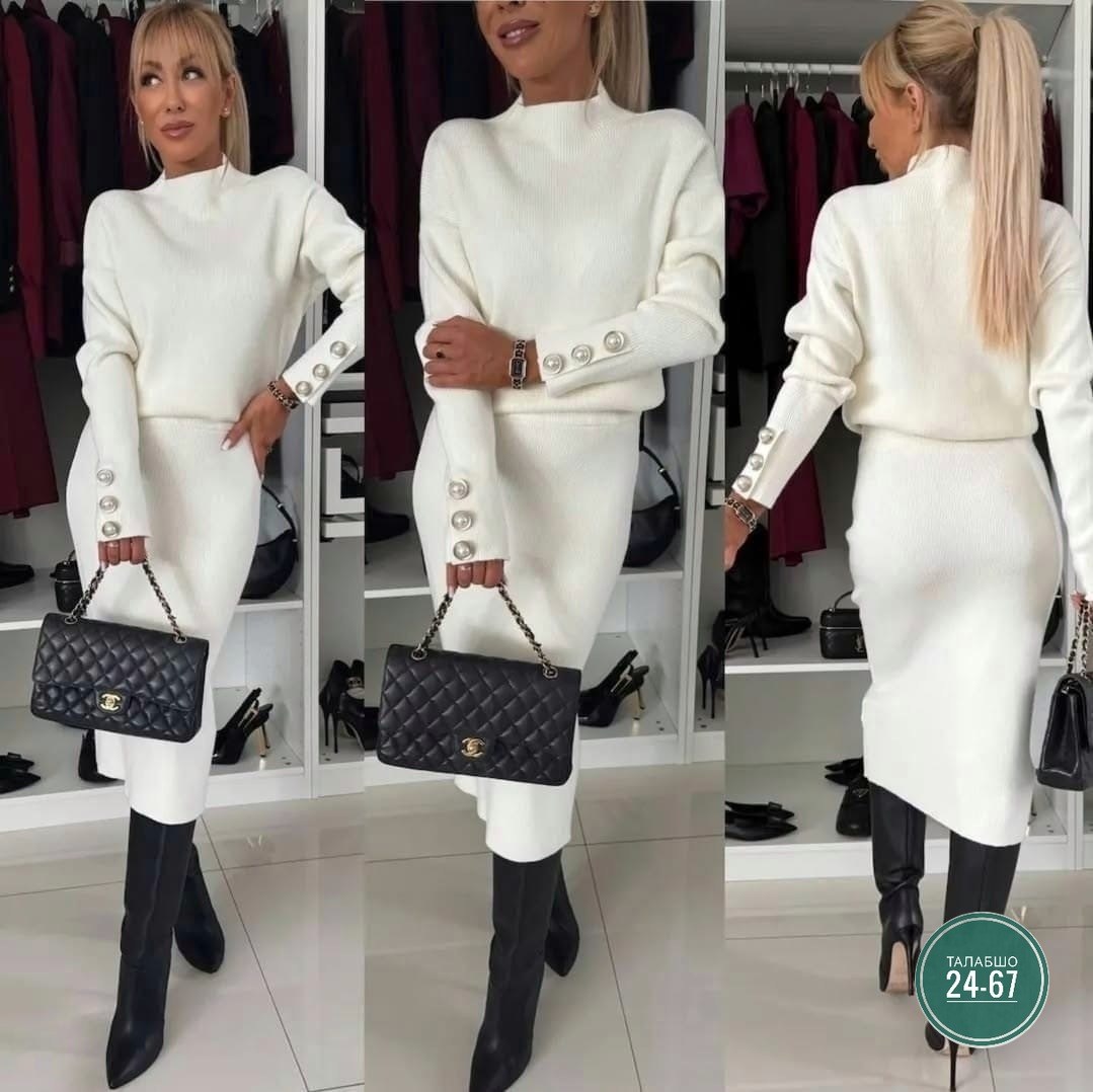 костюм теплый с юбкой миди двойка malax clothes,,юбка с кофтой,трикотажные костюмы,женский костюм