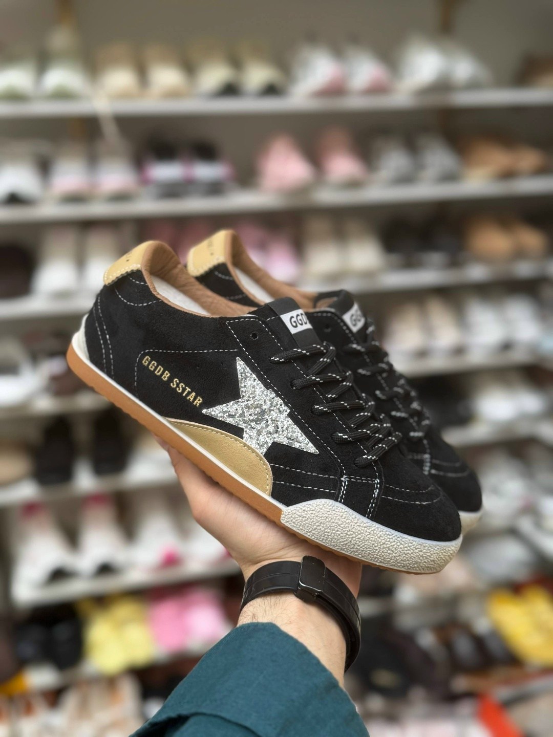 ,кроссовки hi star с блестками golden goose,блестящие кроссовки валберис,hi star glitter sneakers in silver golden goose,golden goose hi star glitter sneakers