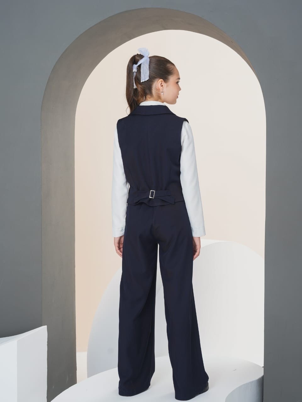 школьный костюм двойка с брюками палаццо и жилетом sheng yuan fashion,жилет школьная,жилет костюмный школьный,костюм школьный брючный с жилетом jutetti,брючный костюм школьная форма с жилетом azalya