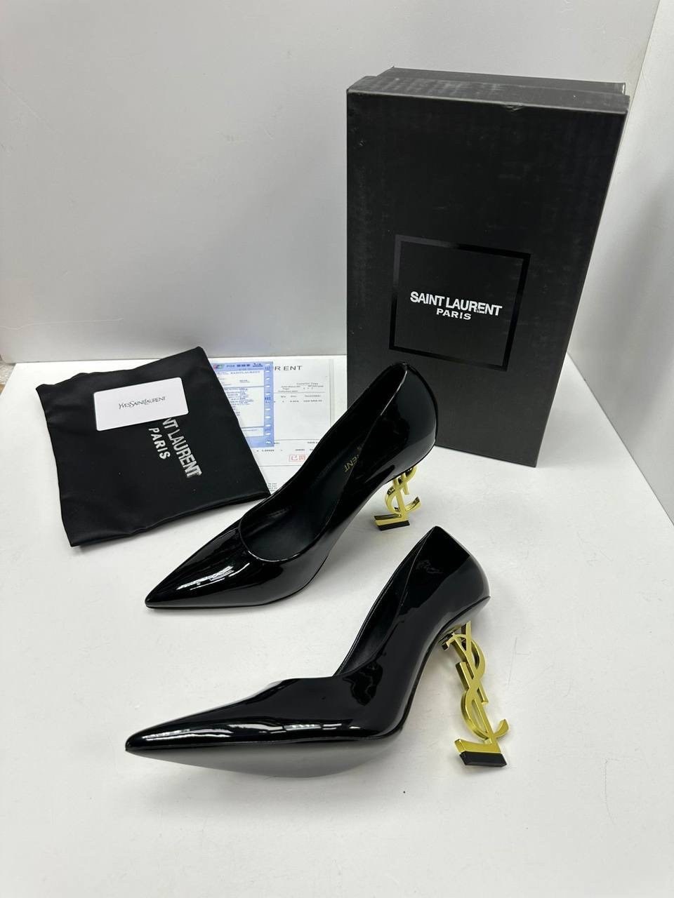 туфли yves saint laurent,,saint laurent туфли,туфли-лодочки opyum 110 из лакированной кожи saint laurent черный,туфли ив сен лоран
