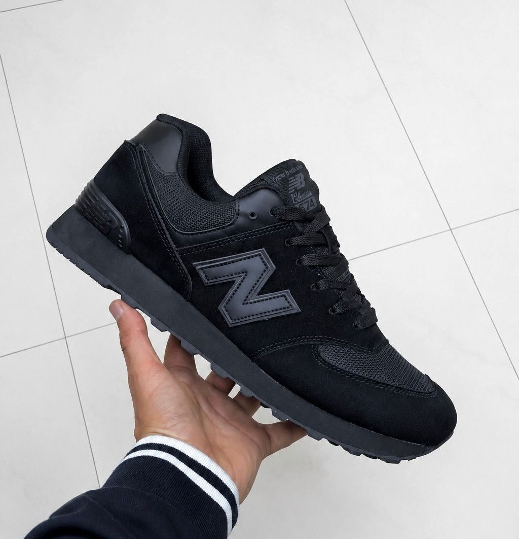 кроссовки 574 core new balance цвет black/black,кроссовки мужские new balance,кроссовки new balance 574,new balance 574 black,new balance 574 triple black
