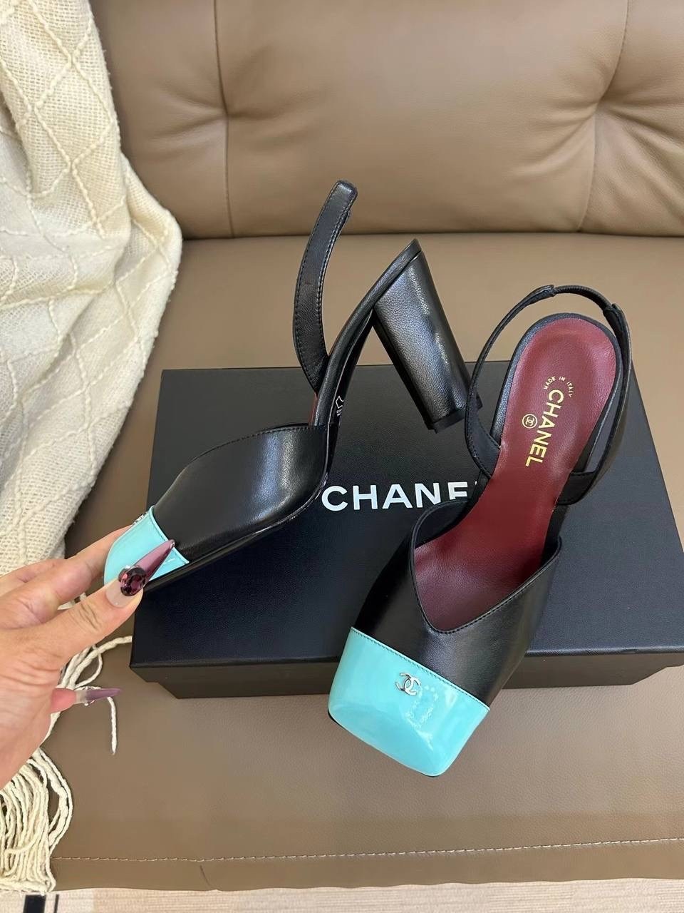 туфли шанель,туфли chanel,босоножки chanel,,туфли шанель с черным носком