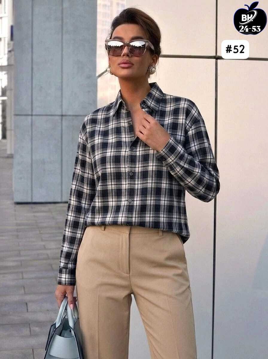 рубашка в клетку женская,рубашка в клетку оверсайз gcarol 480881905,рубашка женская,рубашка женская удлиненная в клетку,рубашка в клетку