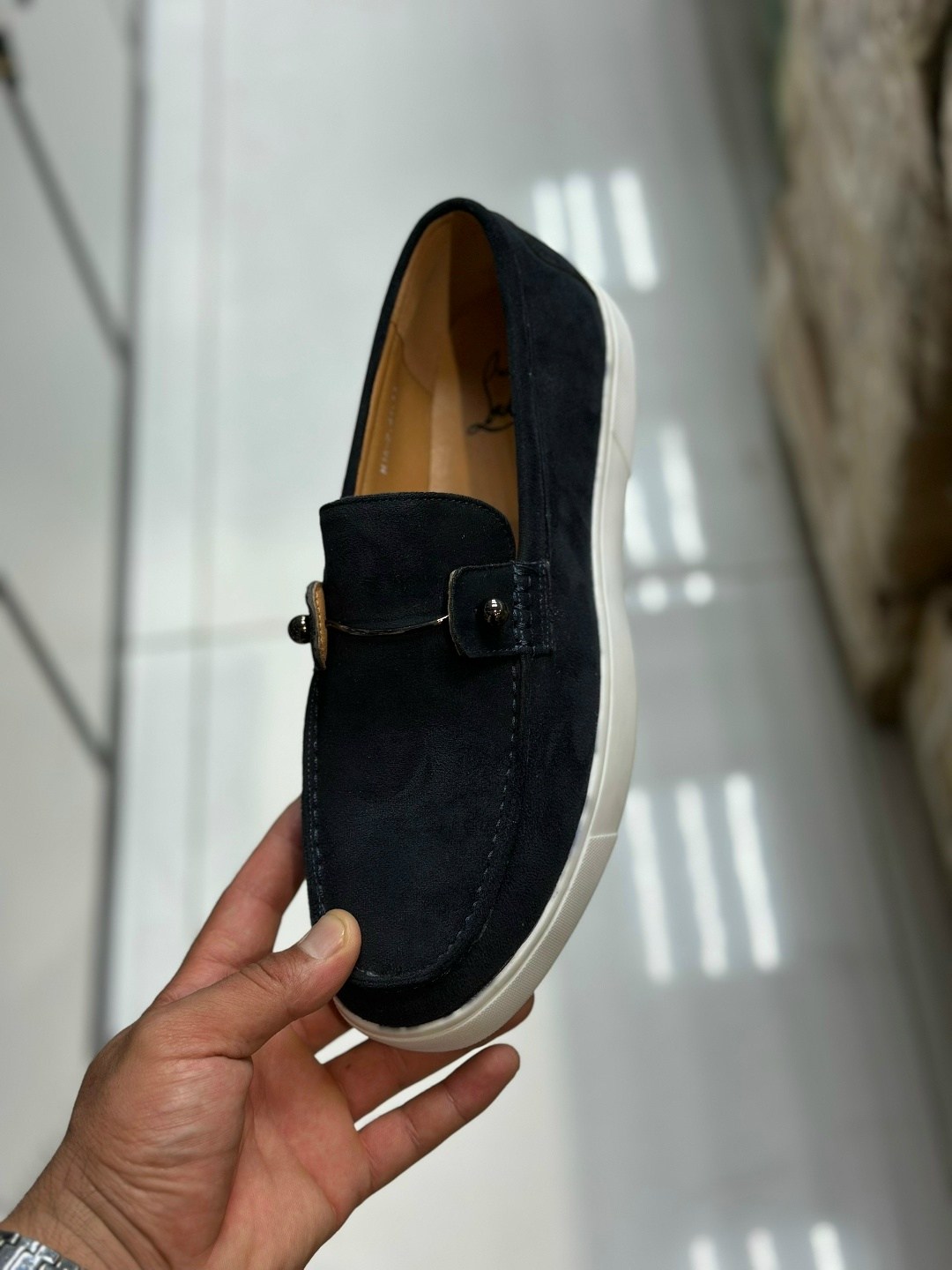 ,лоферы loro piana,лоферы мужские,замшевые лоферы,синие лоферы