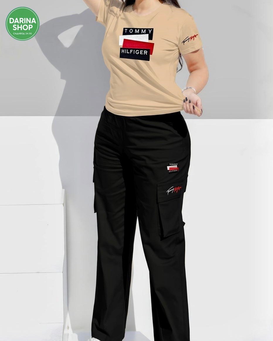 футболка tommy hilfiger,спортивные брюки женские,брюки женские,футболка tommy hilfiger черный,женская футболка tommy hilfiger