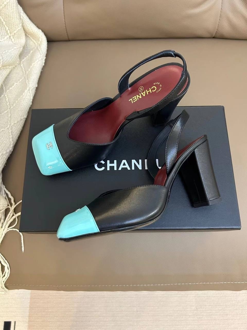 туфли шанель,туфли chanel,босоножки chanel,,туфли шанель с черным носком