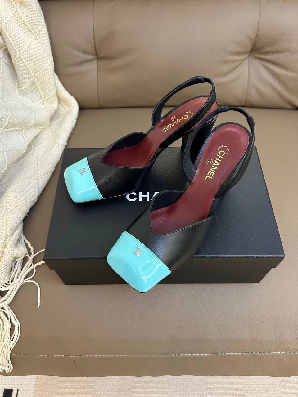 туфли шанель,туфли chanel,босоножки chanel,,туфли шанель с черным носком