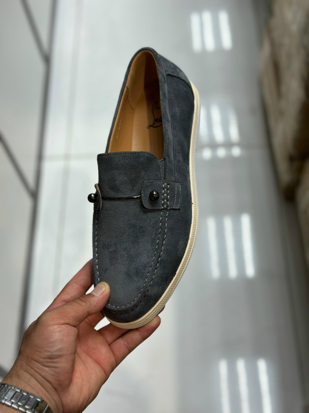 ,лоферы loro piana,лоферы мужские,замшевые лоферы,синие лоферы