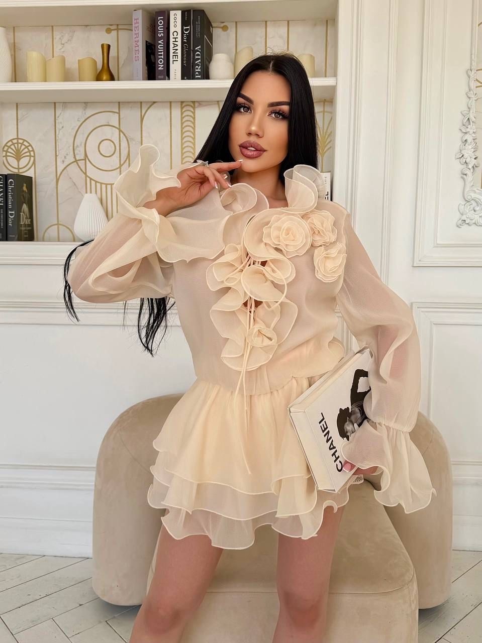 шифоновое платье с рюшами,розовое платье,модное платье,розовое платье мини,платья для фотосессии