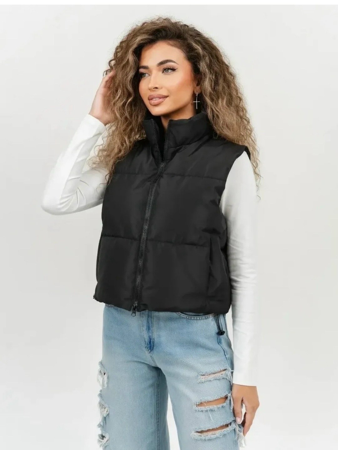 жилетка женская,жилет женский утепленный стеганый безрукавка теплая dh fashion,жилетка на синтепоне,жилетка укороченная,жилетка женская укороченная