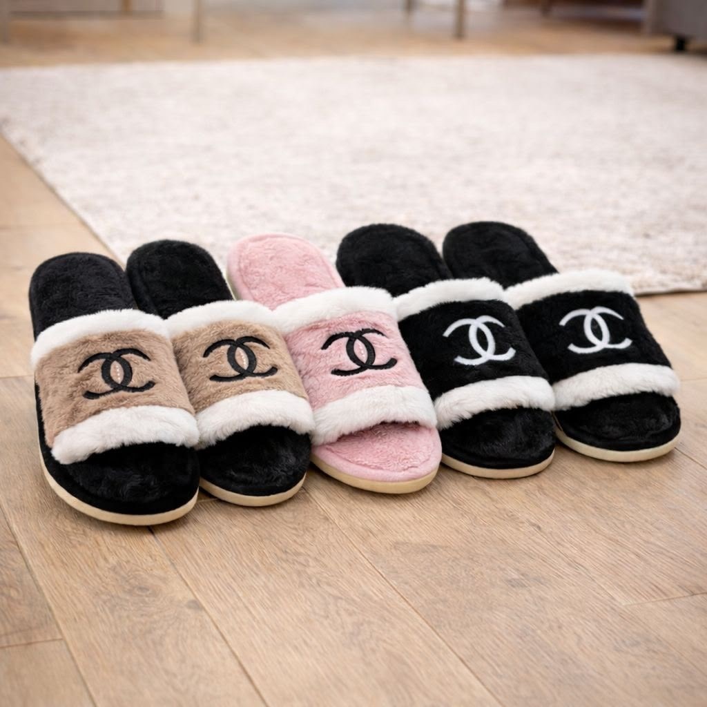 тапочки chanel,тапочки шанель женские,тапочки модные,женские тапочки,chanel slippers