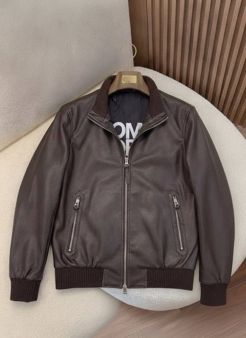 кожаная куртка tom ford,мужской кожаный бомбер dolce gabbana,мужская кожаная куртка,мужская кожаная куртка tom ford,куртка кожаная