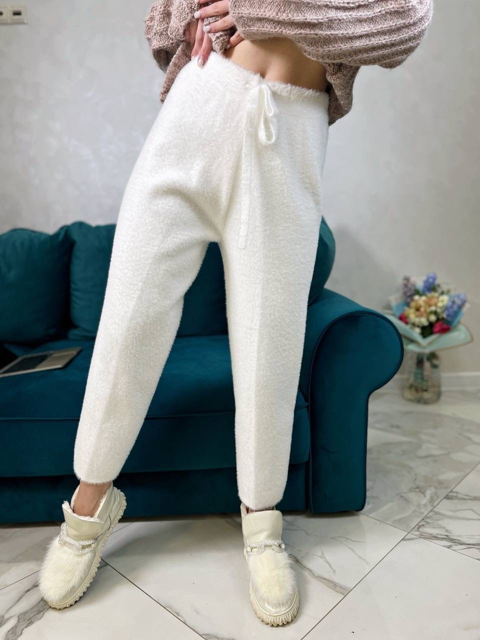 брюки джоггеры оверсайз тедди барашек smol knit wear,брюки джоггеры,брюки трикотажные,джоггеры брюки женские,широкие брюки