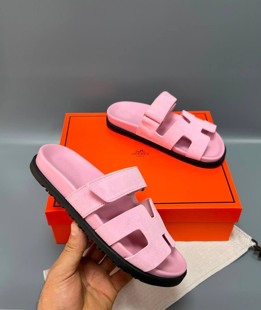 замшевые шлепанцы hermes,hermes шлепанцы,шлепки эрмес,шлепки hermes женские,