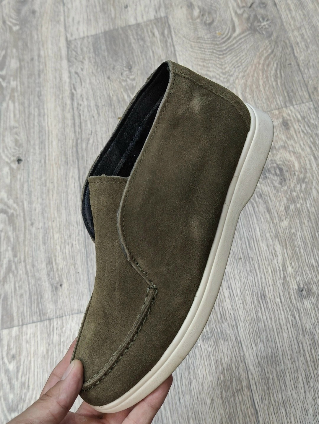 ,ботинки лоферы мужские замшевые loro piana suede black,мужские мокасины,повседневная ,мокасины