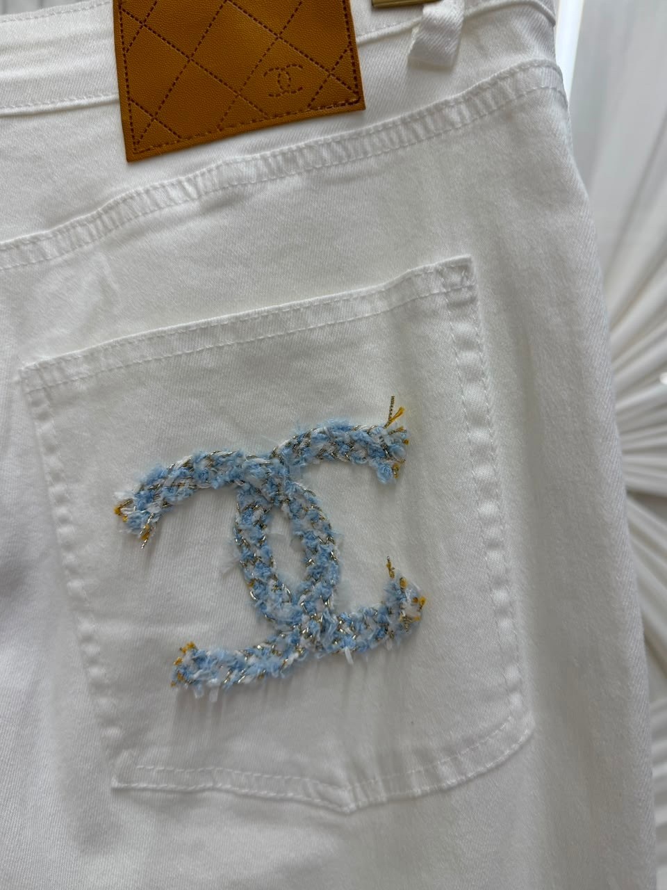джинсы chanel,джинсы шанель,джинсы белые,джинсы женские,джинсовые брюки