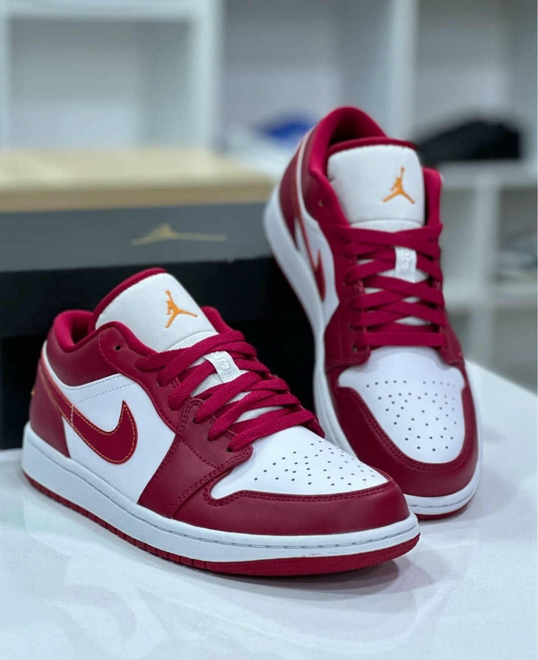 кроссовки кожа, женская,jordan 1 low cardinal red, кроссовки,nike air jordan 1 low