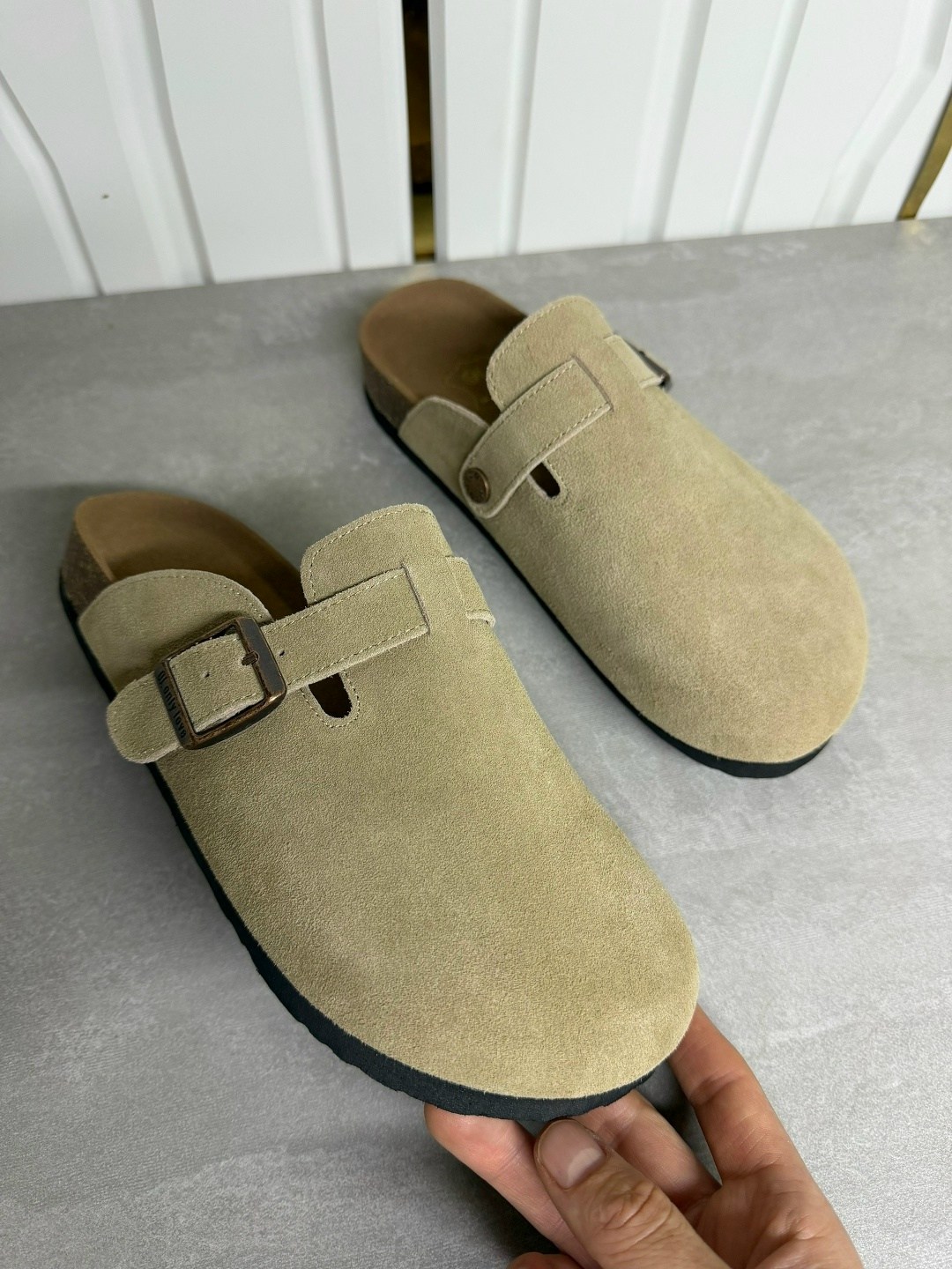 шлепанцы замшевые,сабо биркеншток,сабо замшевые,,тапочки birkenstock